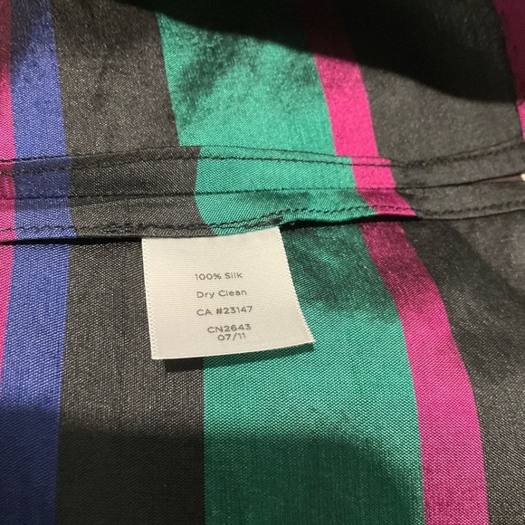 Talbot Striped Sleeveless Top - Multicolor 16P Sleeveless Suit Blouse Fitted - Picture 5 of 10